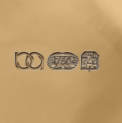 assay office hallmarks displayed on gold precious metal Edinburgh assay office assay mark with by appointment